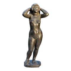 Aristide Maillol „Frau, die ihr Haar arrangiert“, MOMA-Reproduktion 