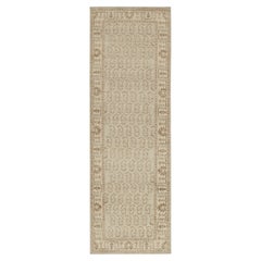 Rug & Kilim’s Tribal Style Runner in Blue with Beige-Brown Paisley Patterns