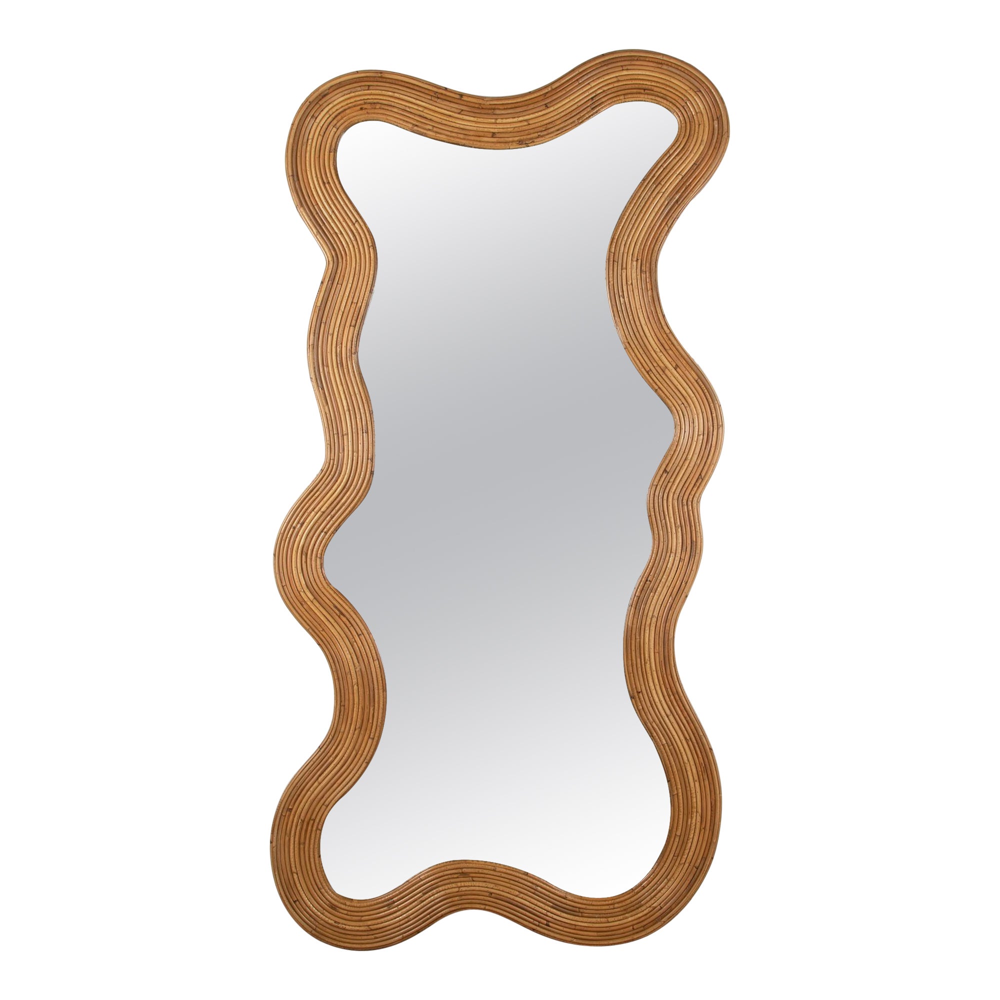 Large Bamboo Mirror Frame at 1stDibs