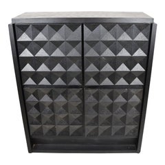 Black Brutalist Bar Cabinet, 1970s