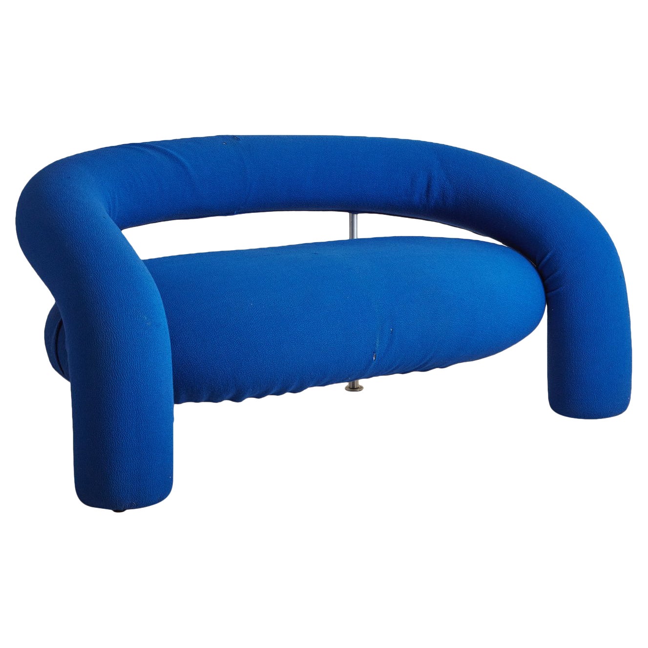 Blue Tube Sofa by Anna + Carlo Bartoli for Rossi Di Albizzate, Italy 1990s