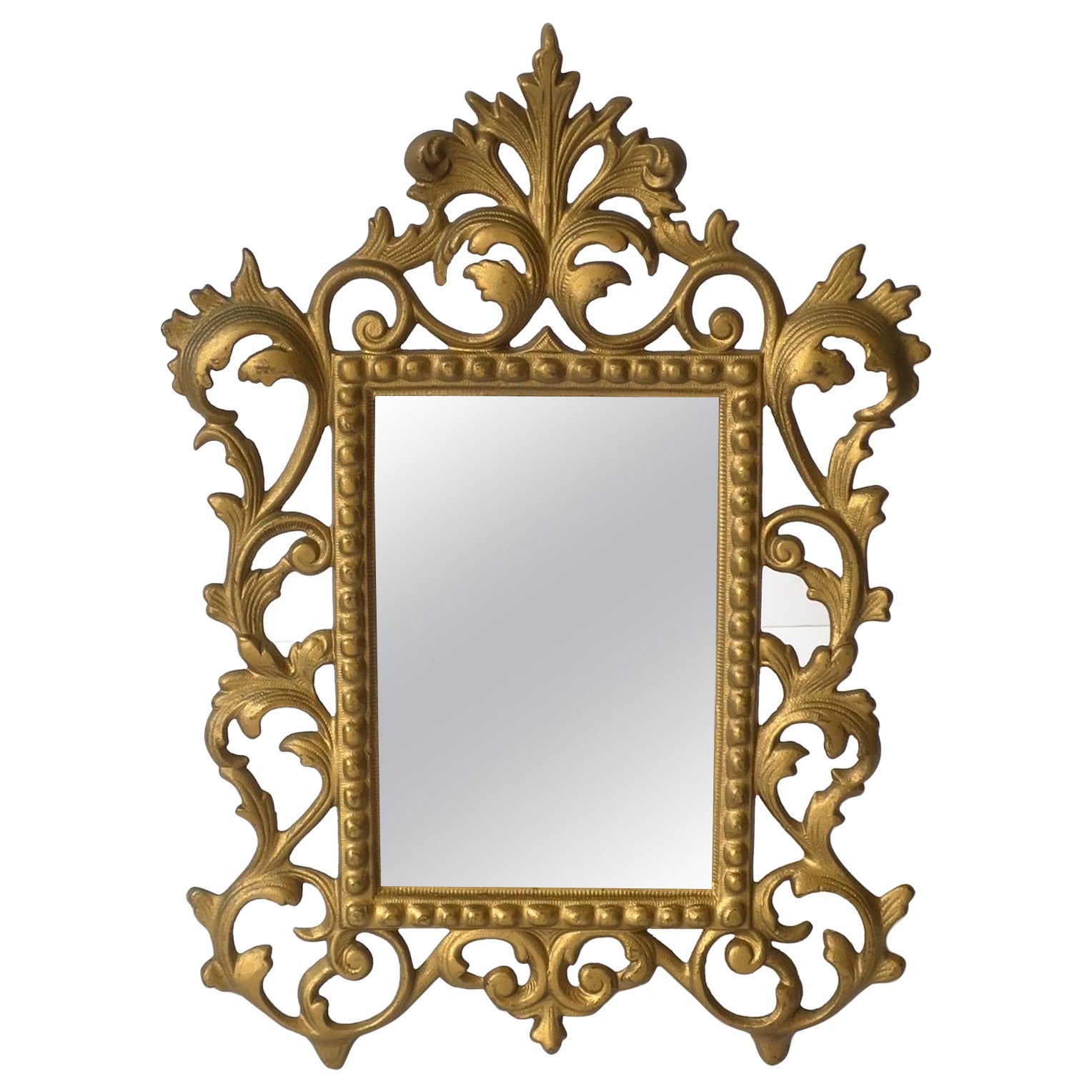 Victorian Brass Vanity Table Mirror or Picture Frame For Sale