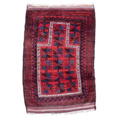 Handmade Vintage Afghan Baluch Prayer Rug, 1940s, 1P122