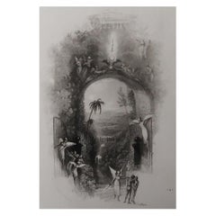 Antique Print After J.M.W Turner, the Expulsion from Paradise, 1835