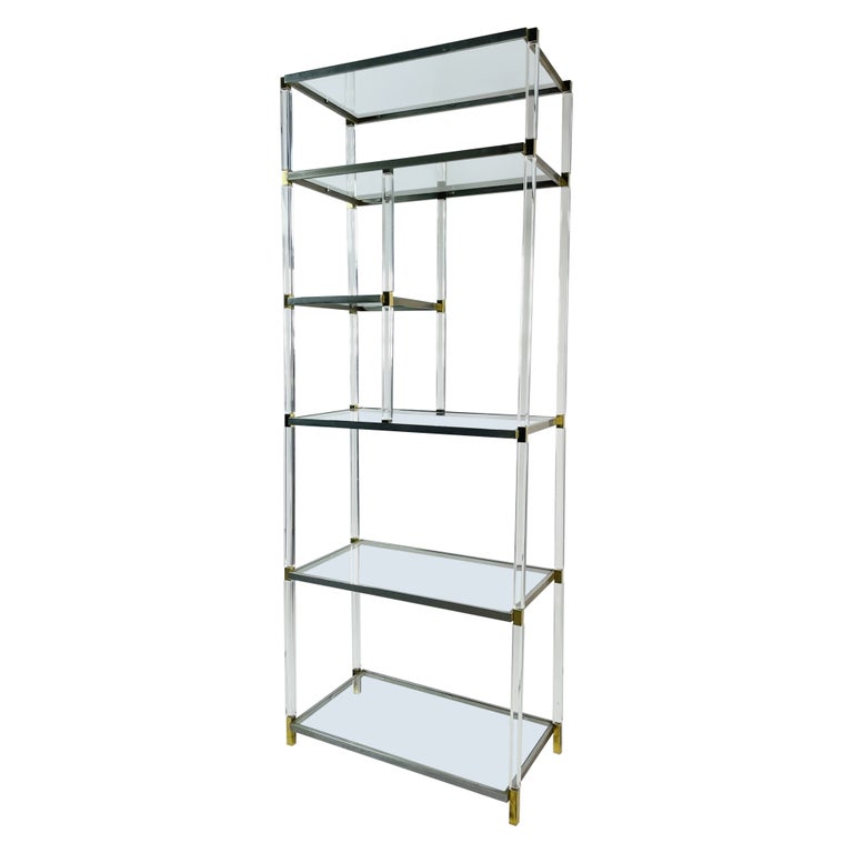 Brushed nickel etagere best sale