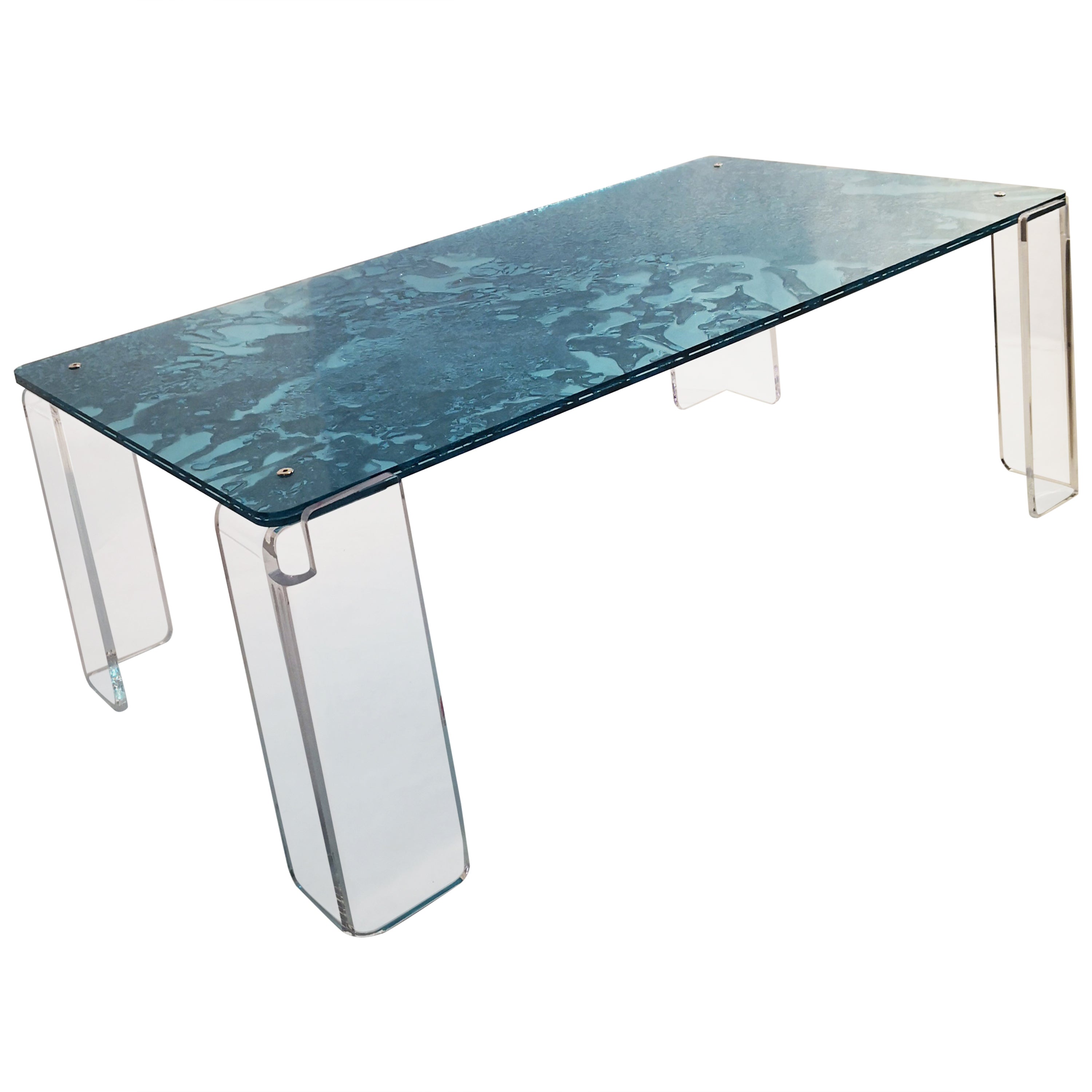 Sketch Coffee Table Made in Acrylic Four Legs Design Roberto Giacomucci in 2022 For Sale