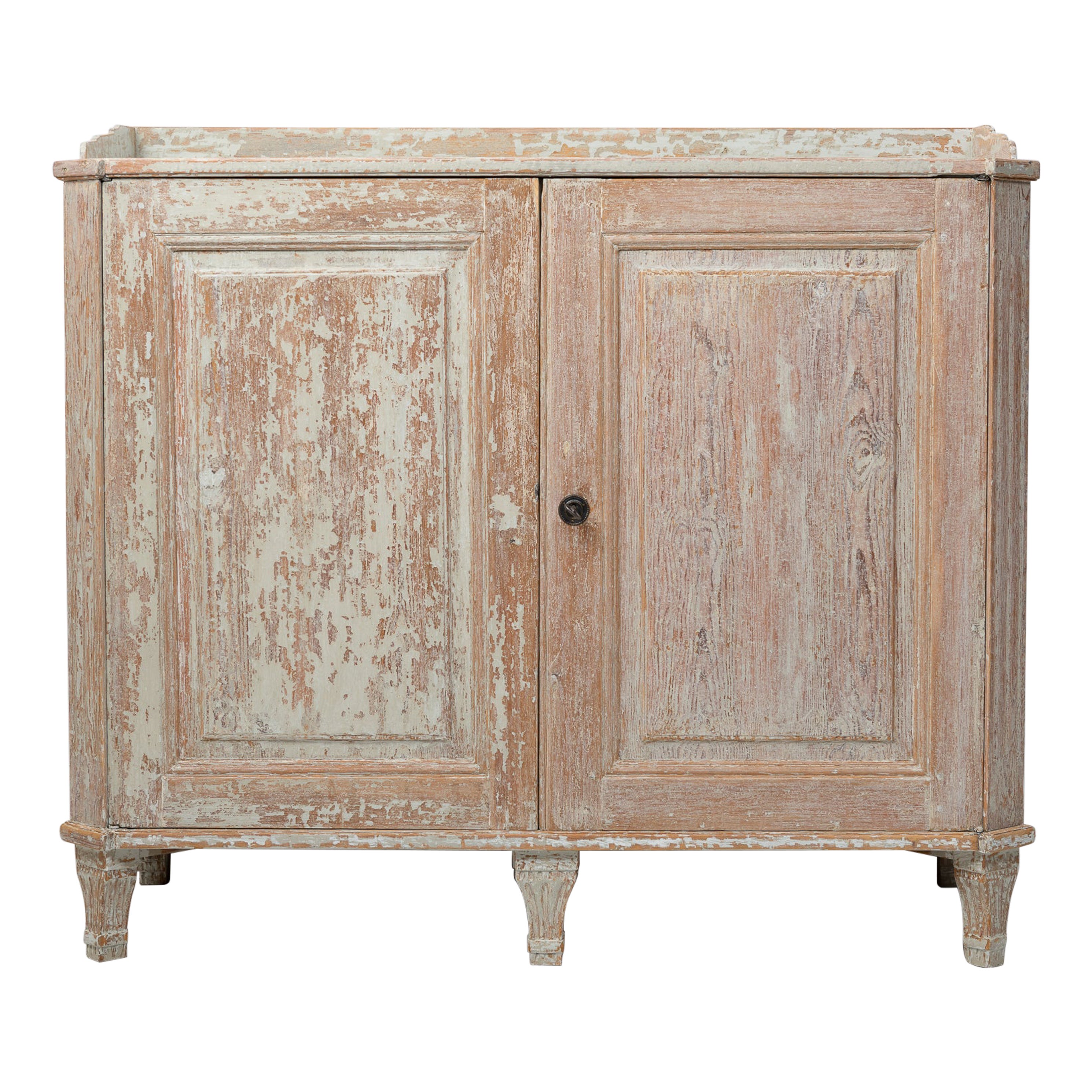 Antique Northern Swedish Gustavian Pine Sideboard For Sale