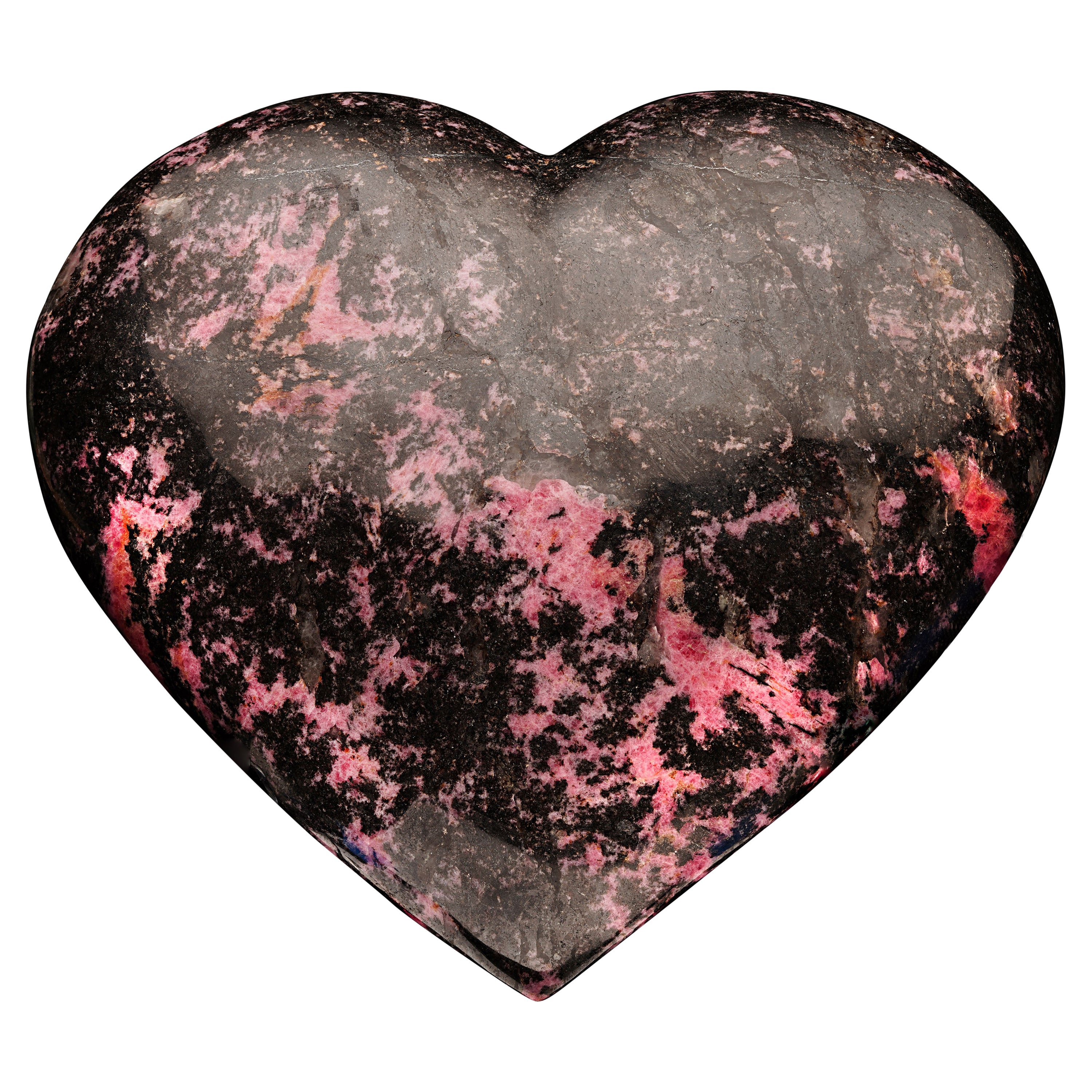 Hand-Carved 11.5 Lb. Rhodonite Heart From Brazil