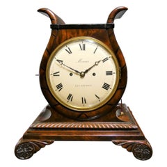 Antique Georgian Mahogany Bracket Clock by Moncas, Liverpool