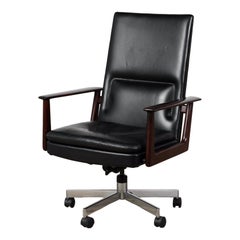 Arne Vodder Leather Desk Chair for Sibast