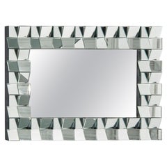 Sculptural 21st C. Neal Small "Slopes" Inspired Faceted Wall Mirror