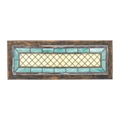 Antique Arts & Crafts Leaded Slag & Stained Glass Window Circa 1900