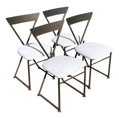 Vintage Postmodern Triangle Back Dining Chairs, Set of 4