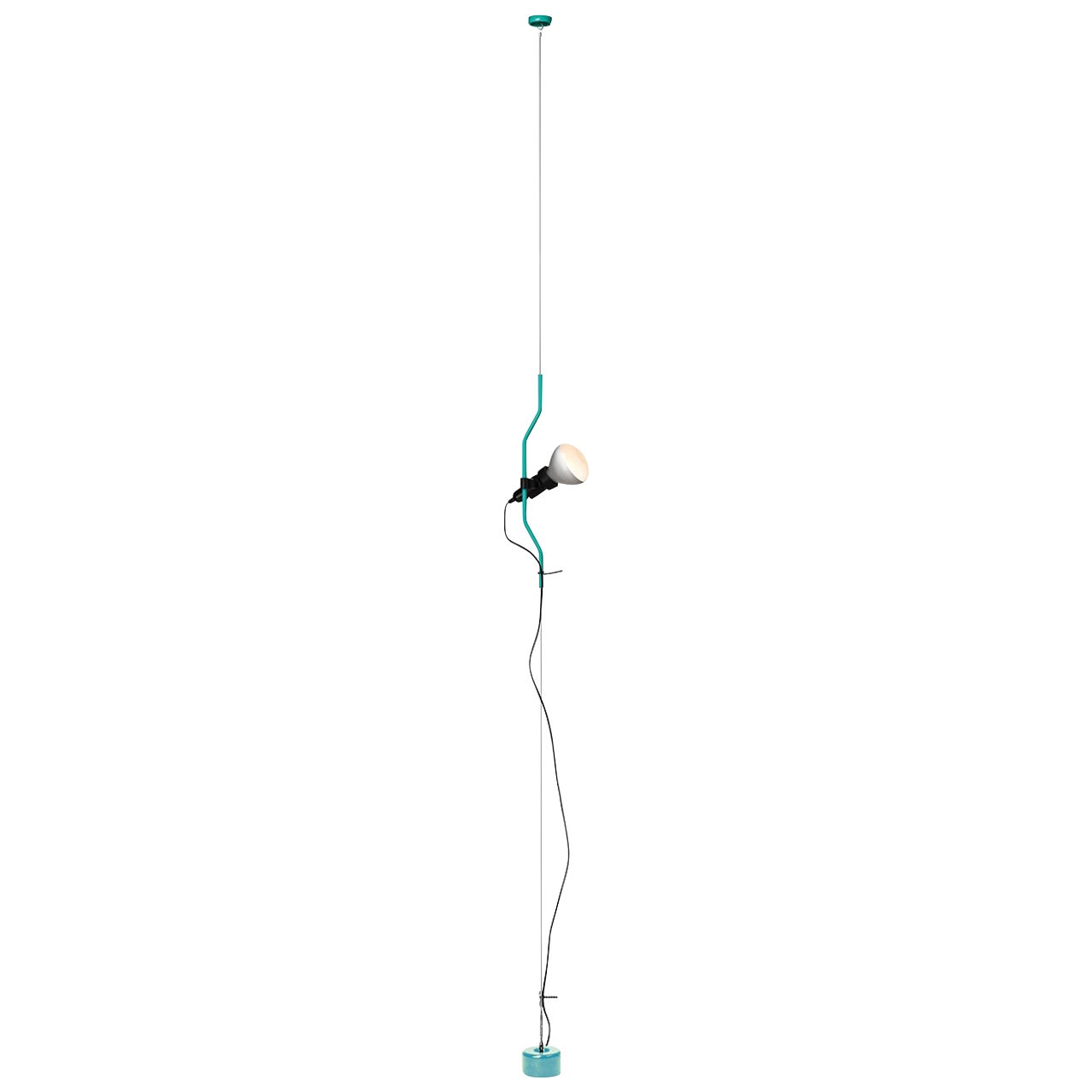 Flos Parentesi 50 Pendant Light in Turquoise by Achille Castiglioni & Pio Manzu For Sale