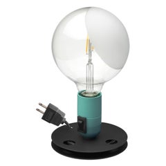 Flos Lampadina LED Table Lamp in Turquoise by Achille Castiglioni