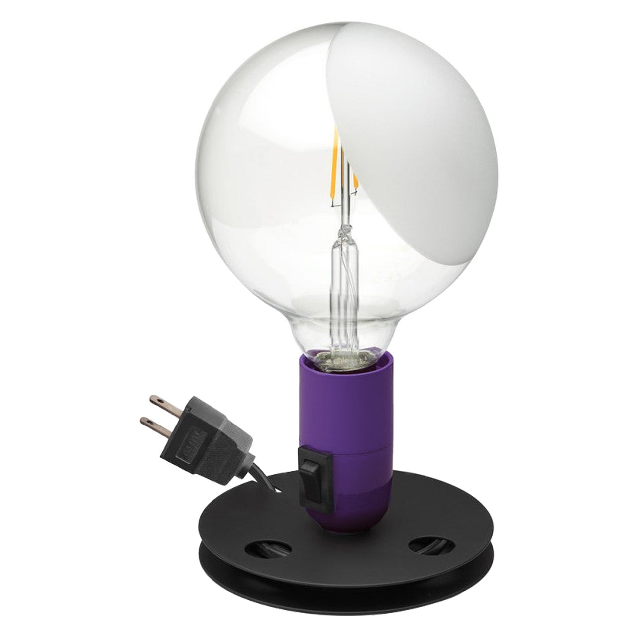 Flos Lampadina LED Table Lamp in Violet by Achille Castiglioni