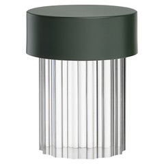 Flos Last Order Rechargeable Indoor/Outdoor Table Lamp in Green with Fluted Base
