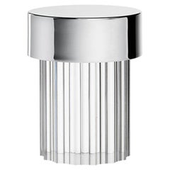 Flos Last Order Rechargeable Indoor/Outdoor Table Lamp in Steel with Fluted Base