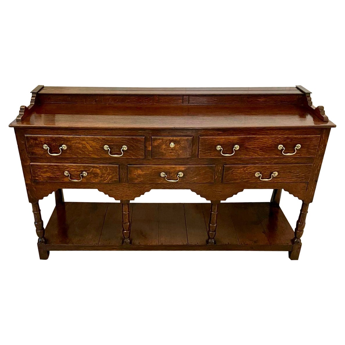 Fantastic 19th Century Antique Carved Oak Dresser For Sale at 1stDibs