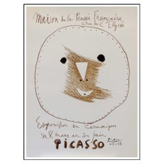 Pablo Picasso, Exposition Céramique, Affiche Originale Exposition Mourlot 1958