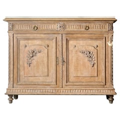 French Antique Provincial Marble Sideboard