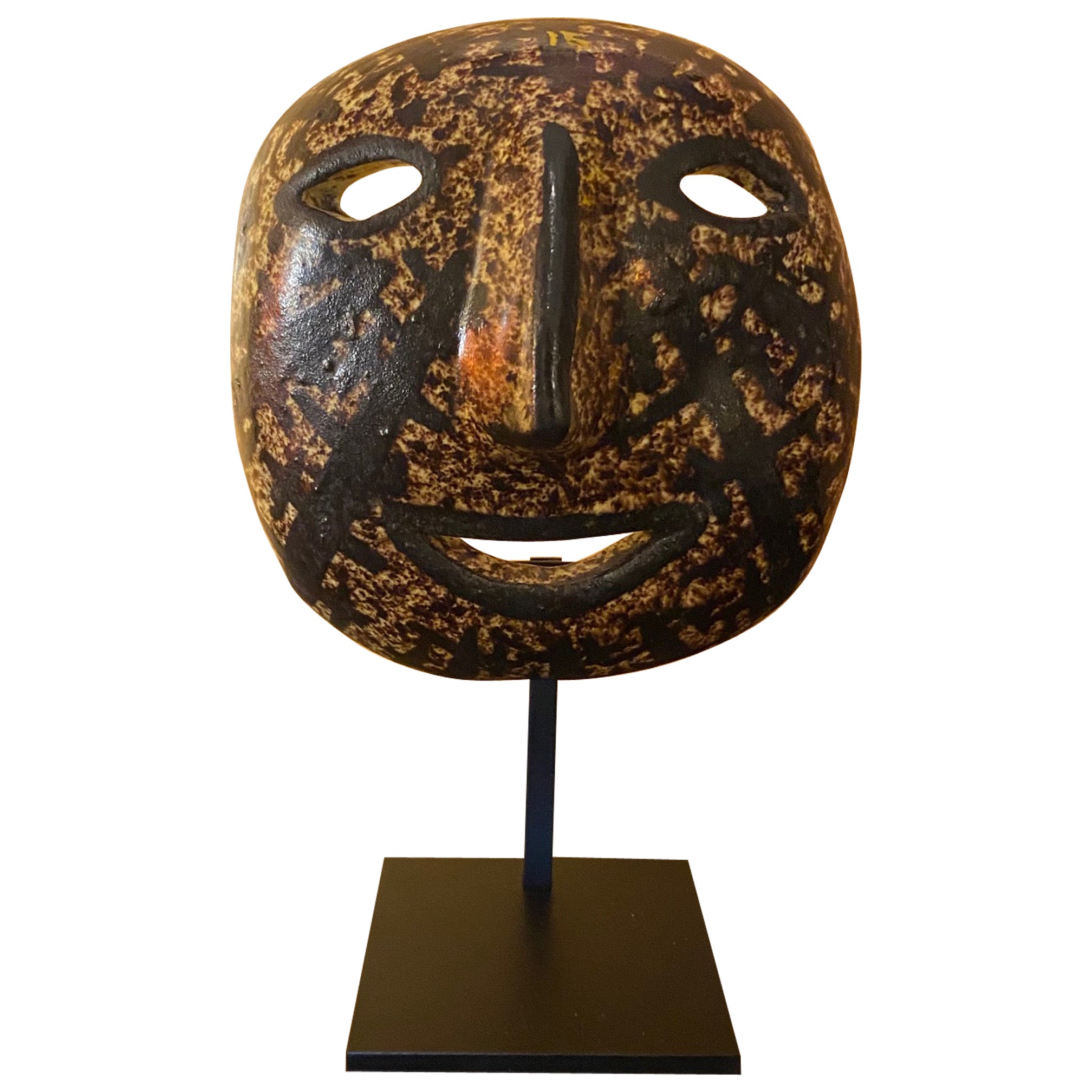 Máscara de cerámica, Accolay, Francia, años 60