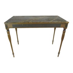 Painted Faux Marble Console Table