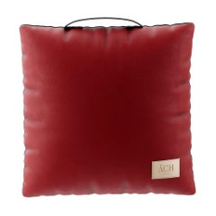 Marsala Outdoor Throw Pillow, Modern Waterproof Square Cushion Handle