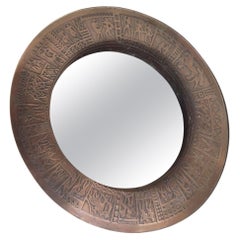 Marco Furgeri Mid-Century Wall Mirror in Copper