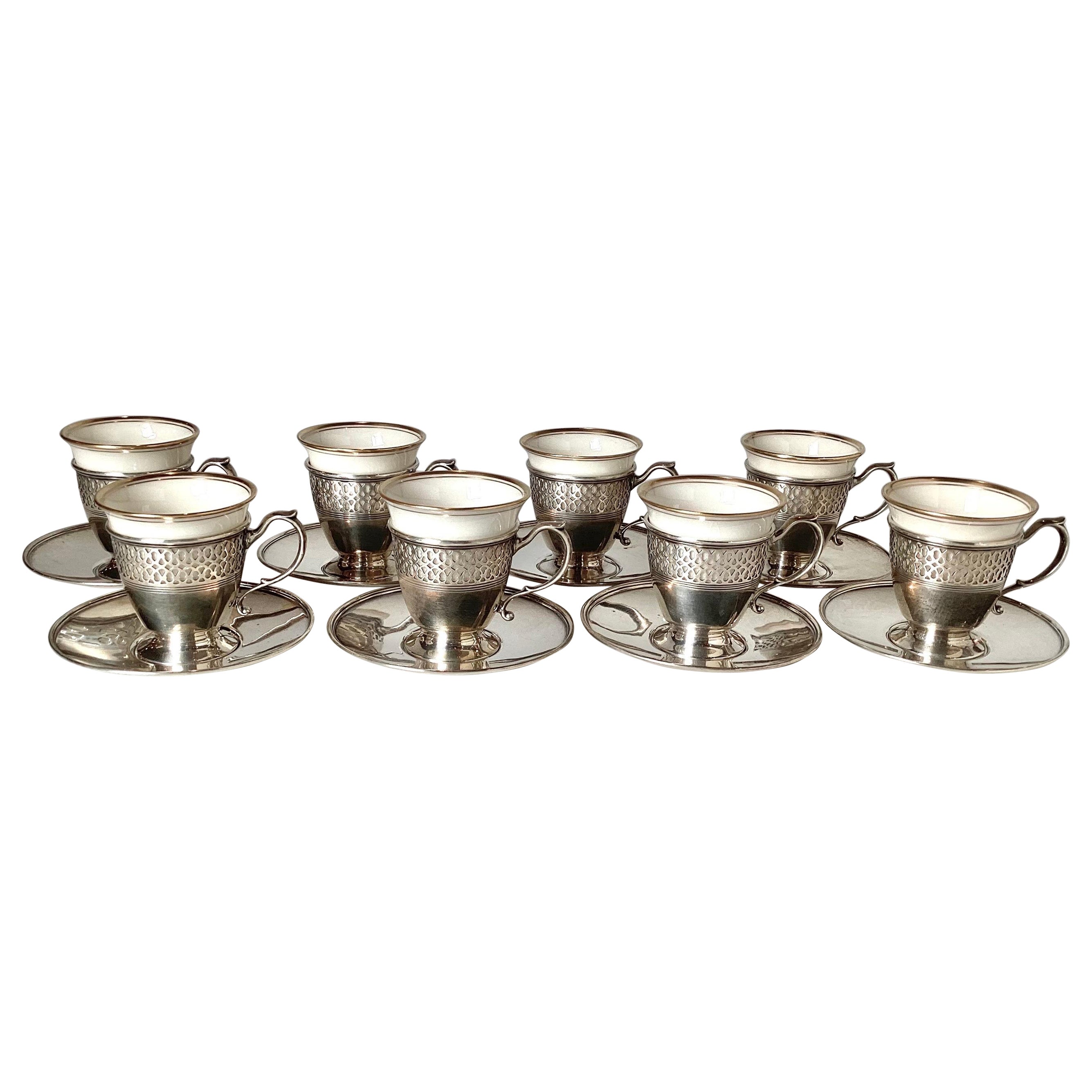 Tiffany and Co Sterling Silver Demitasse Set