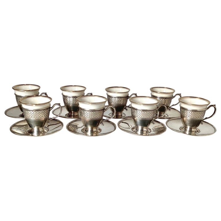 Tiffany and Co Sterling Silver Demitasse Set For Sale