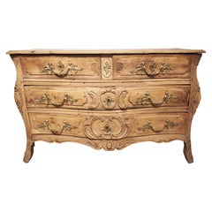 Antique 18th Century Bleached Walnut and Oak Regence Commode, Circa 1730