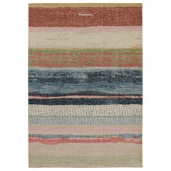 Rug & Kilim’s Distressed Style Abstract Rug in Polychromatic Pattern