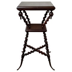 19th Century Tiered Table with Barley Twist Legs by Merklen Brothers