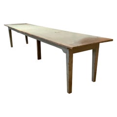 1850, Pine Refectory Table in Original Paint