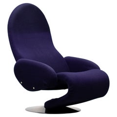 Verner Panton Dark Blue System 1-2-3 Lounge Chair