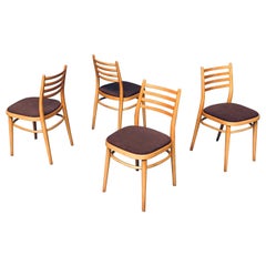 Mid-Century Modern Design Dining Chair Set by Ton, 1968, Czechoslovakia