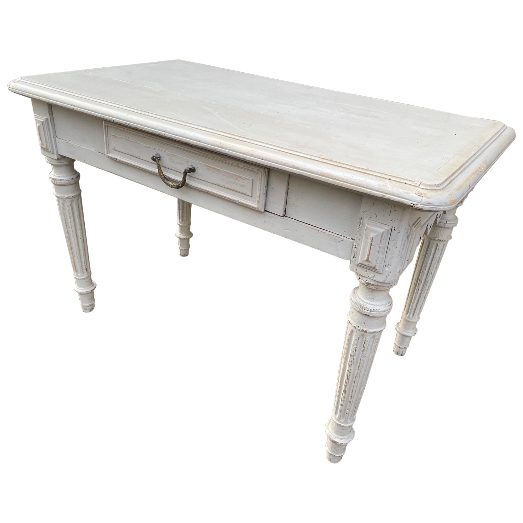 Late 19th Century French Butcher Side Table, 1890 For Sale