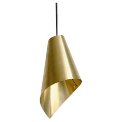 ARC MAXI Asymmetric Pendant Light in Brushed Brass Made in the UK