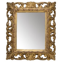 19th Century Giltwood Florentine Small Wall Mirror