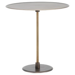 Acerbis Medium Gong Side Table in Matt Bronze Top with Brushed Brass Frame