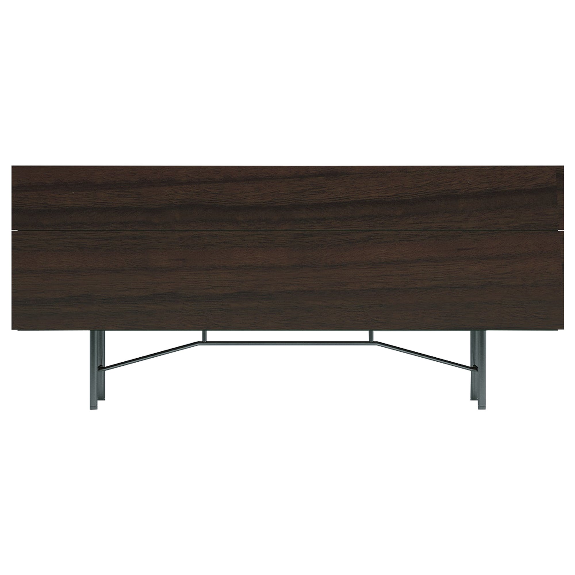 Acerbis Small Grand Buffet Sideboard in Black Eucalyptus with Grey Frame
