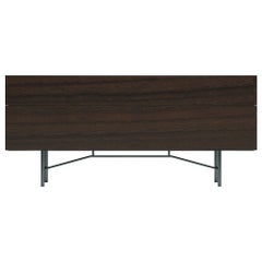 Acerbis Small Grand Buffet Sideboard in Black Eucalyptus with Grey Frame