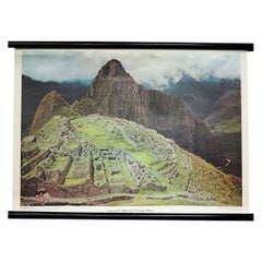 Macchu Picchu Inca City Peru Vintage Photo Poster Rollable Wall Chart