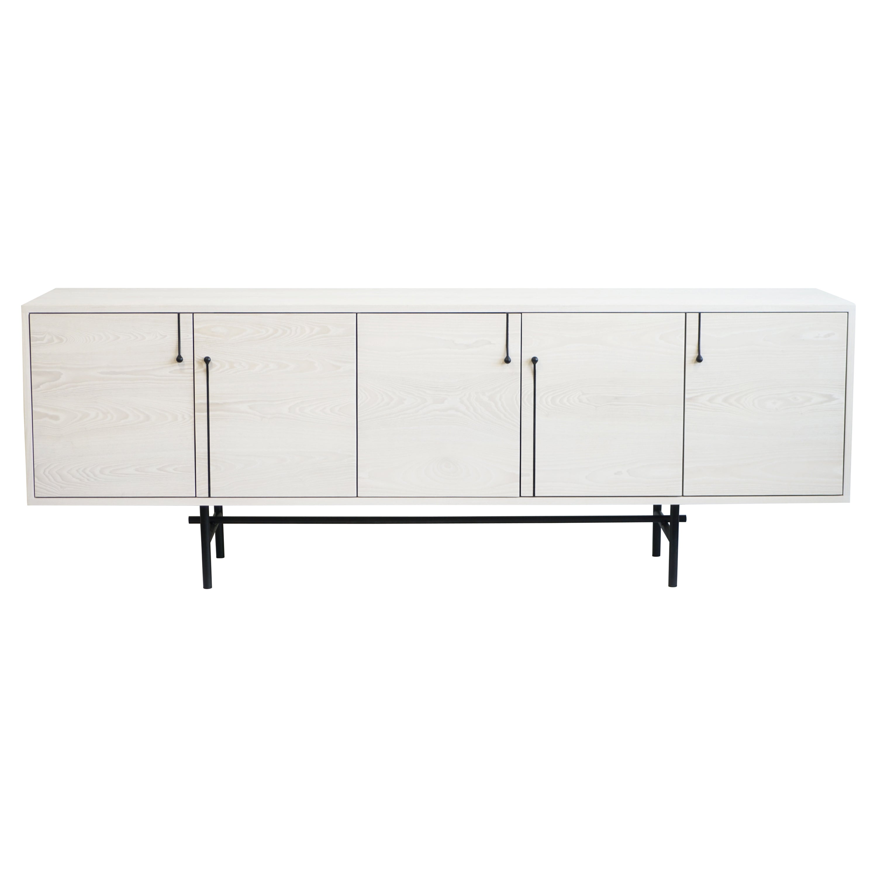 Moderner Holzschrank „Credenza Three“ von Last Workshop aus gebleichter Esche