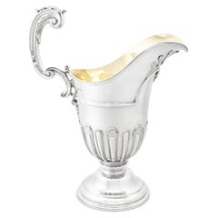 Grande brocca da vino vittoriana inglese in argento sterling