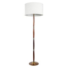 Danish Modern Rosewood & Brass Floor Lamp