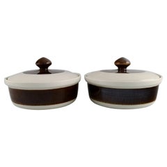 Hertha Bengtson, for Rörstrand, Two Koka Lidded Tureens