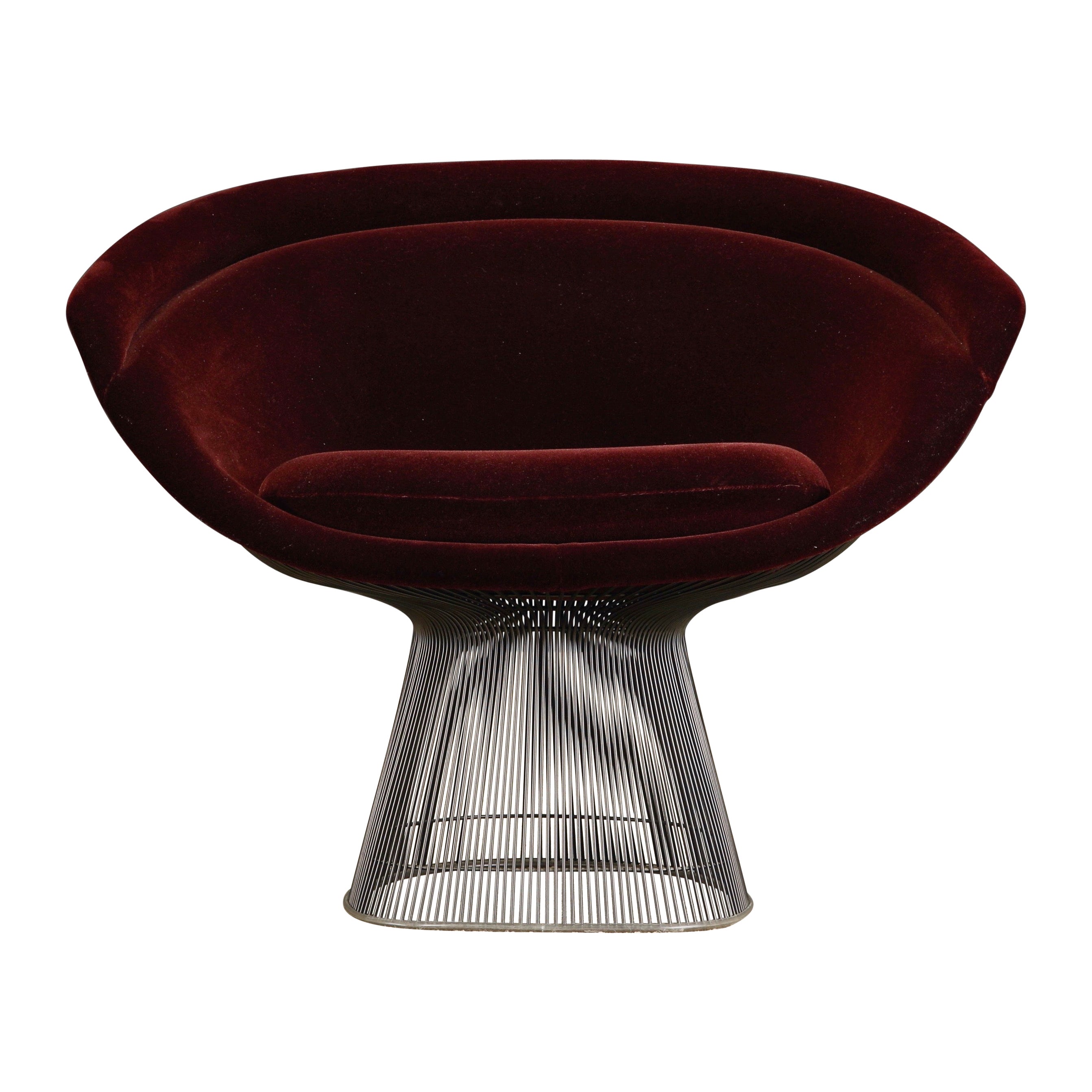 Fauteuil de salon Warren Platner pour Knoll en velours Knoll finition bronze en vente