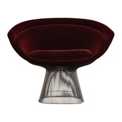 Used Warren Platner for Knoll Lounge Chair in Knoll Velvet with Bronze Finish